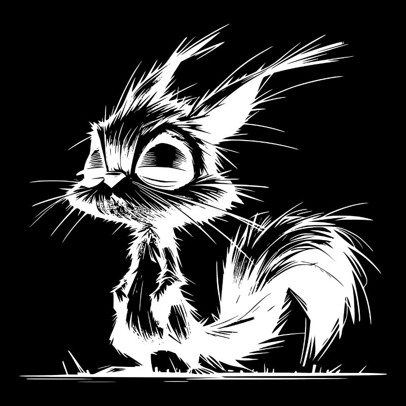 Squirrels totally overslept and sleepy eyes