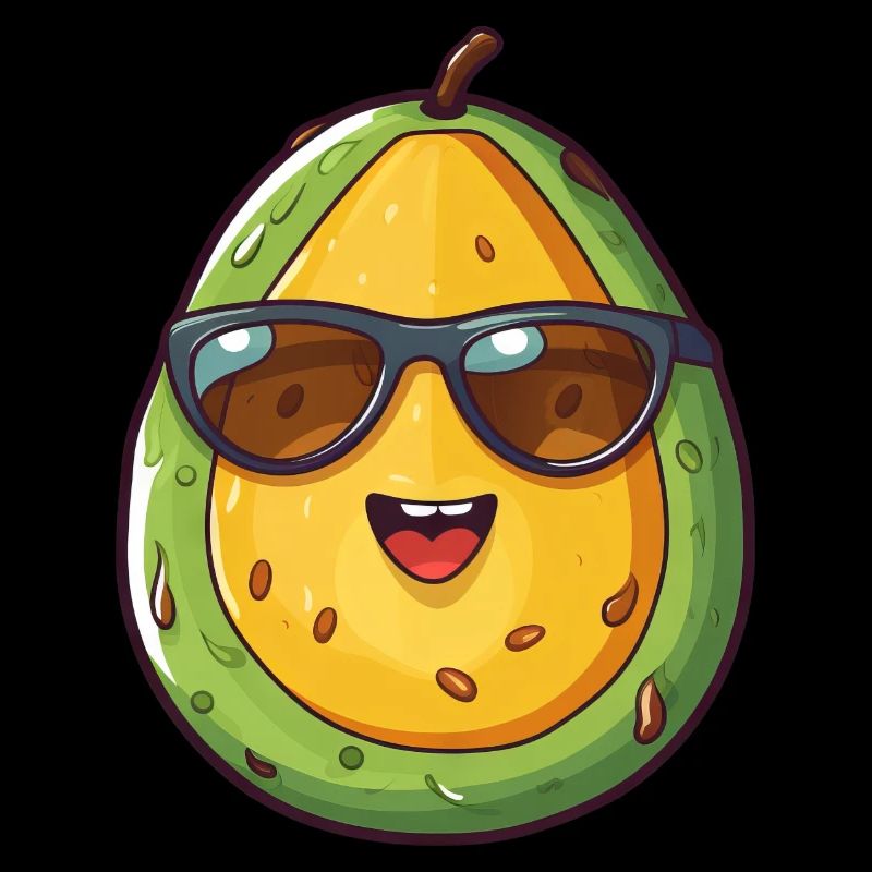 Kawaii Avocado Nerd: Intelligence saine