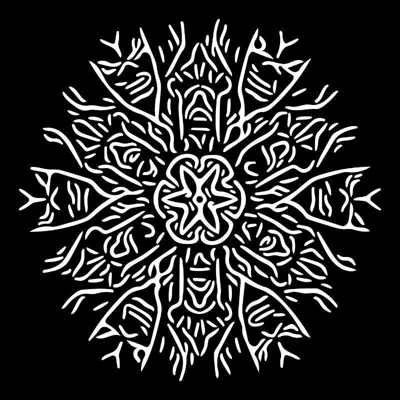 Mandala Flower Lines Abstract Shape Pattern