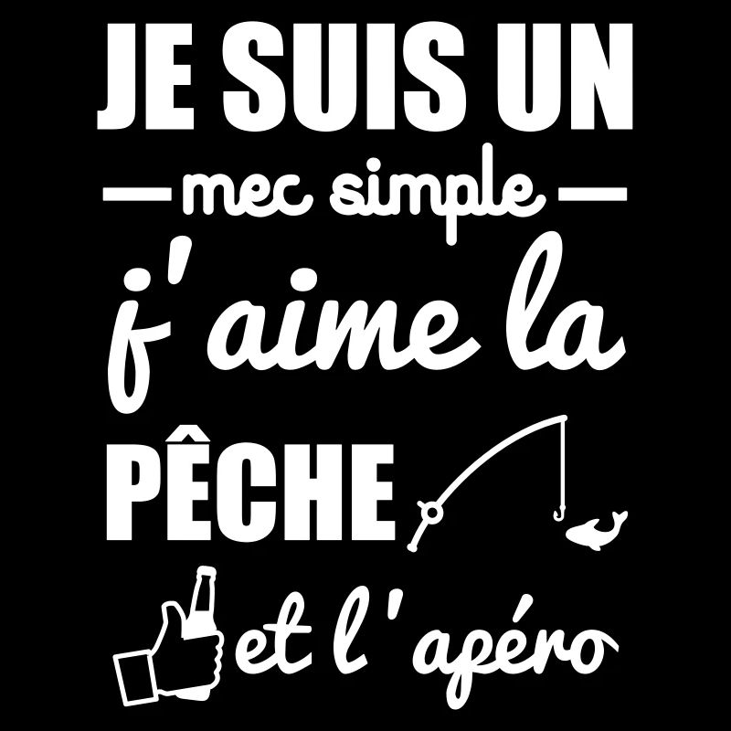 Mec simple pêche apéro, cadeau pêcheur, pêche