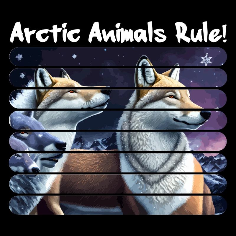 Arctic animals rule! Arctic Fox Starry Night