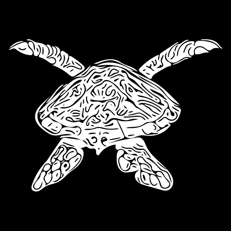 Vintage turtle in flight