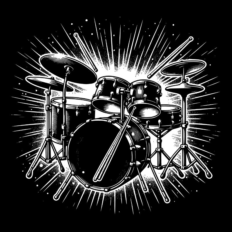 Drums Drummer Destroy Silence Rockband.
