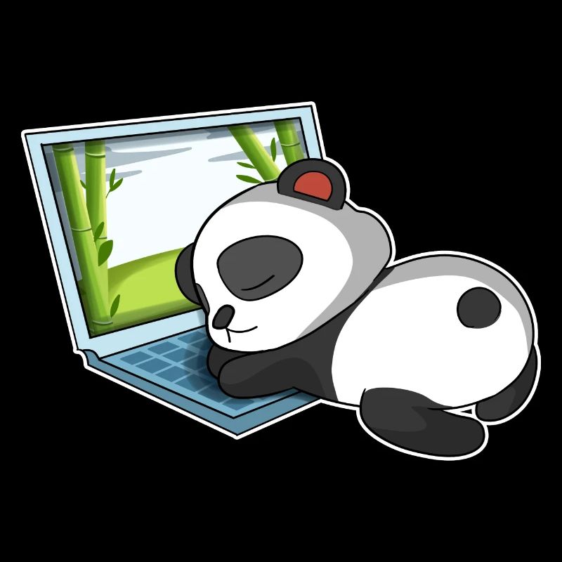 Panda im Homeoffice