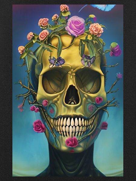 Beautiful fantasy Skull