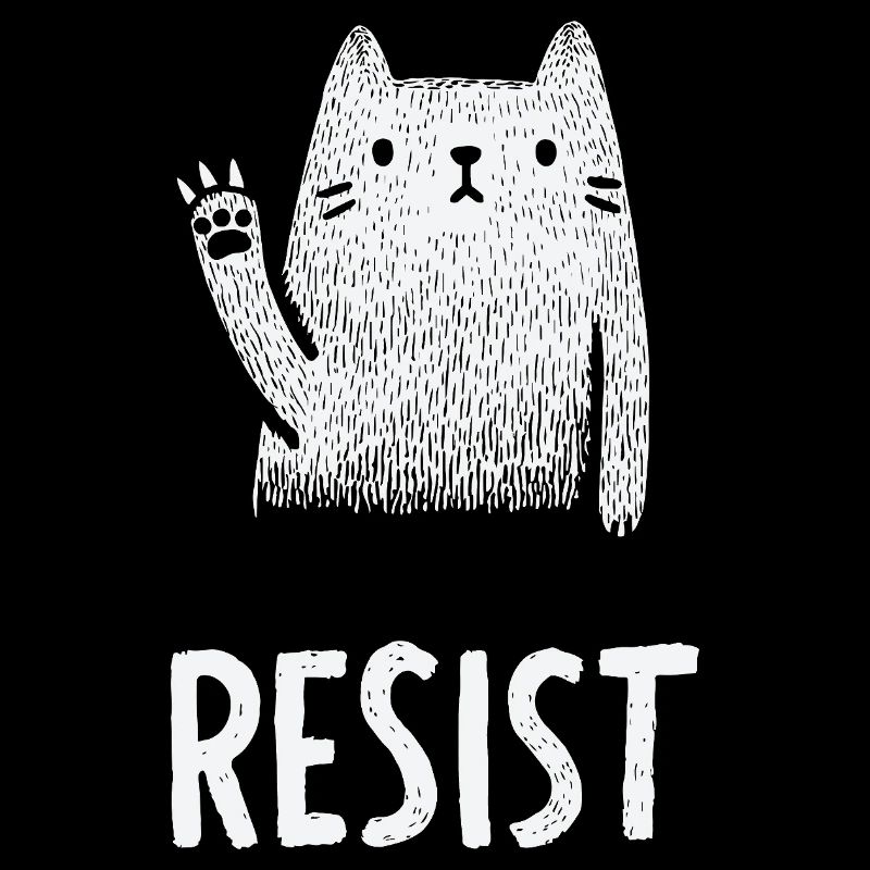 Waving White Cat Illustration