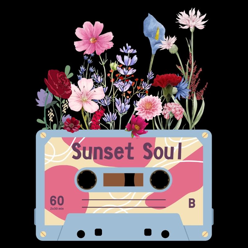 Florale Retro-Videokassette