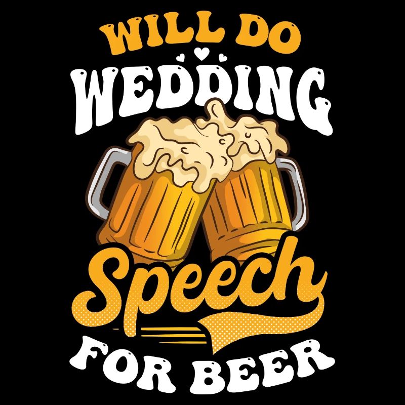 Der Redner wird eine Hochzeitsrede für Bier halten
