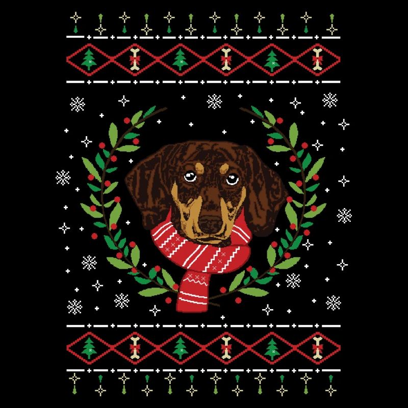 Dackel hässlicher Weihnachtspullover Geschenk