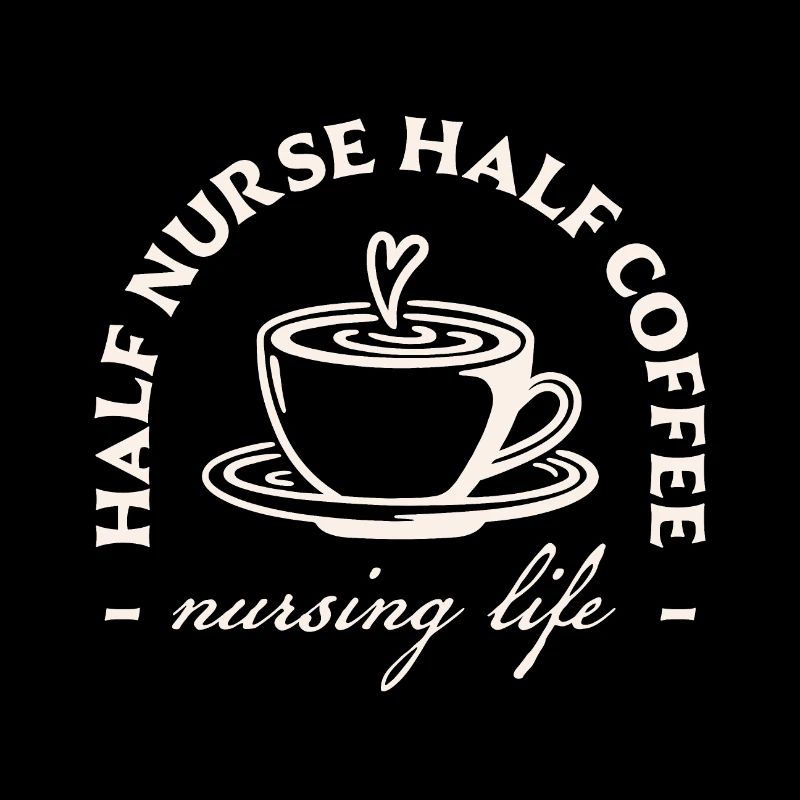 Halb Krankenschwester, halb Kaffee Humor Krankenschwester Kaffee