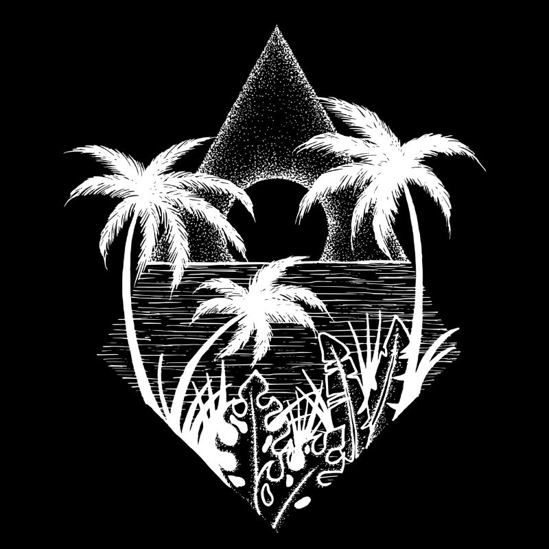 Palm trees and sun