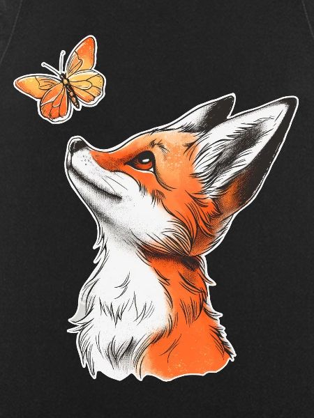 Fox with Butterfly