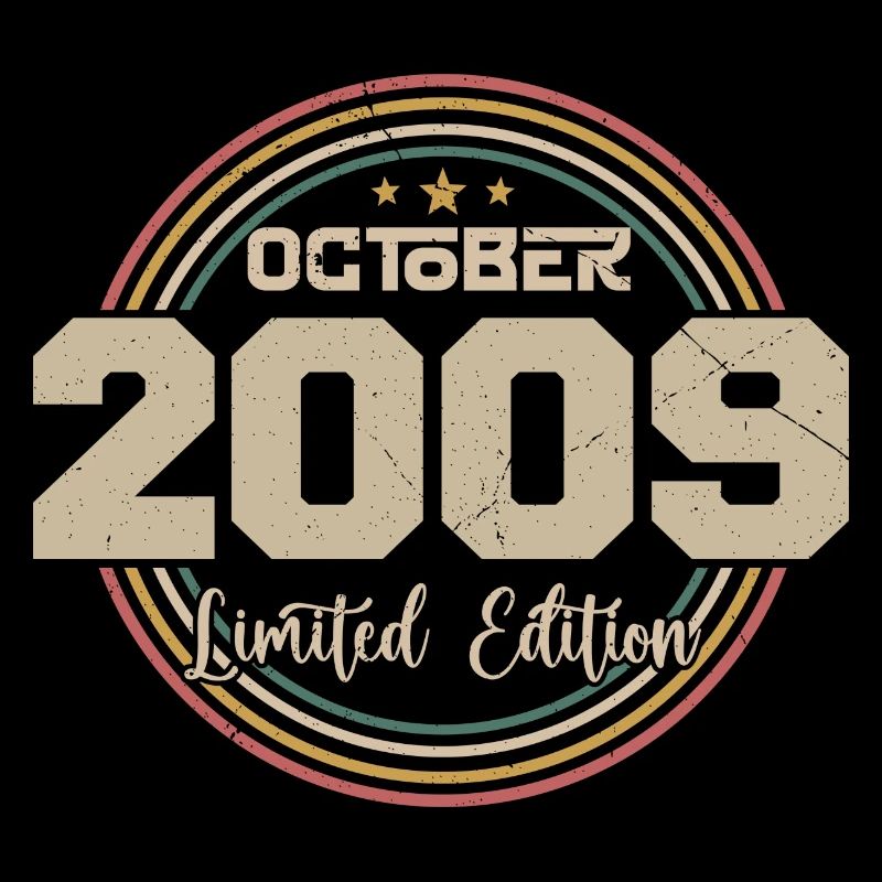 Born in October 2009 Retro Birthday October 2009