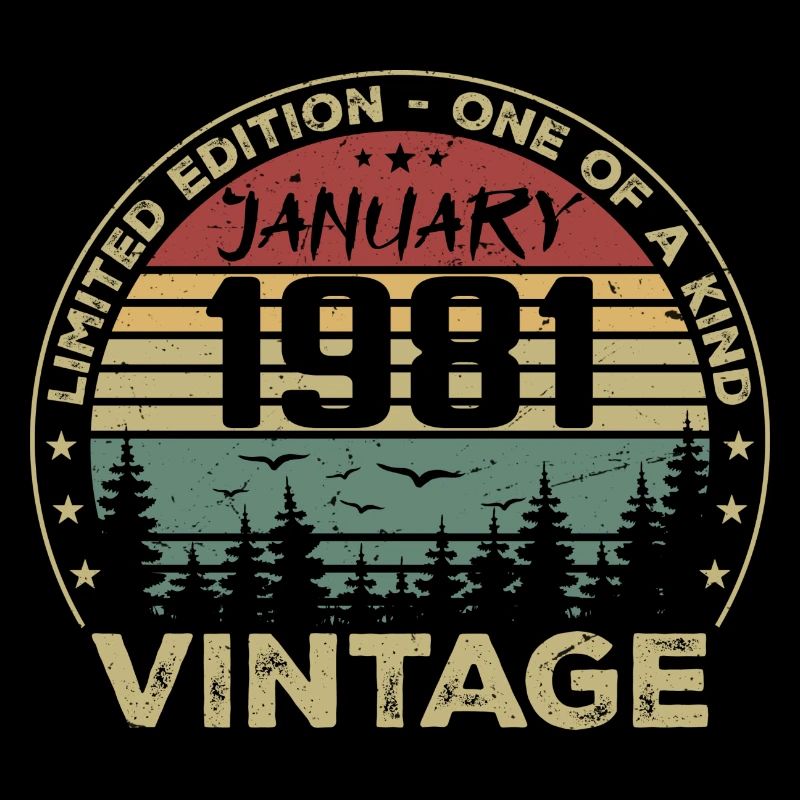 Vintage Janvier 1981 Anniversaire Janvier 1981