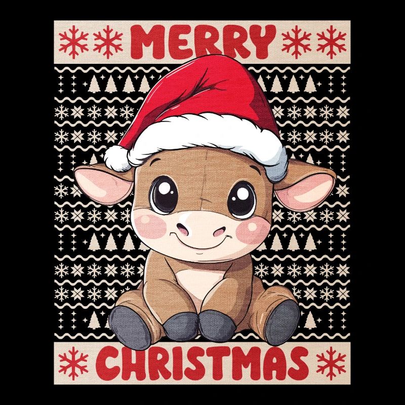 Taureau Noël mignon Noël mignon Noël