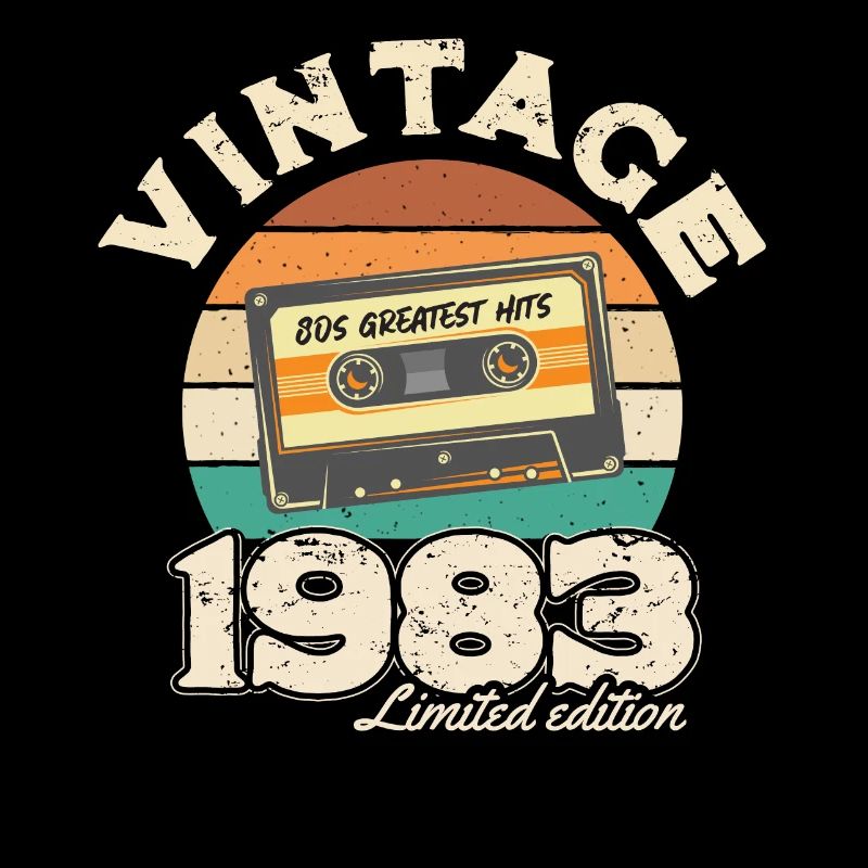 Retro sunset cassette 1983