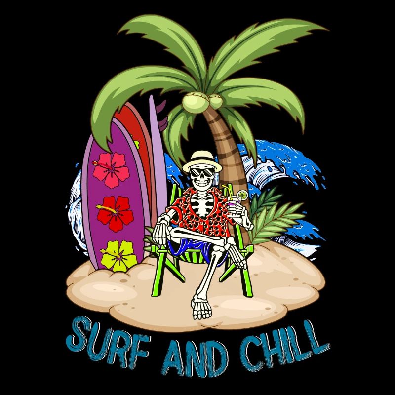 Skeleton Surf and Chill - style tropical