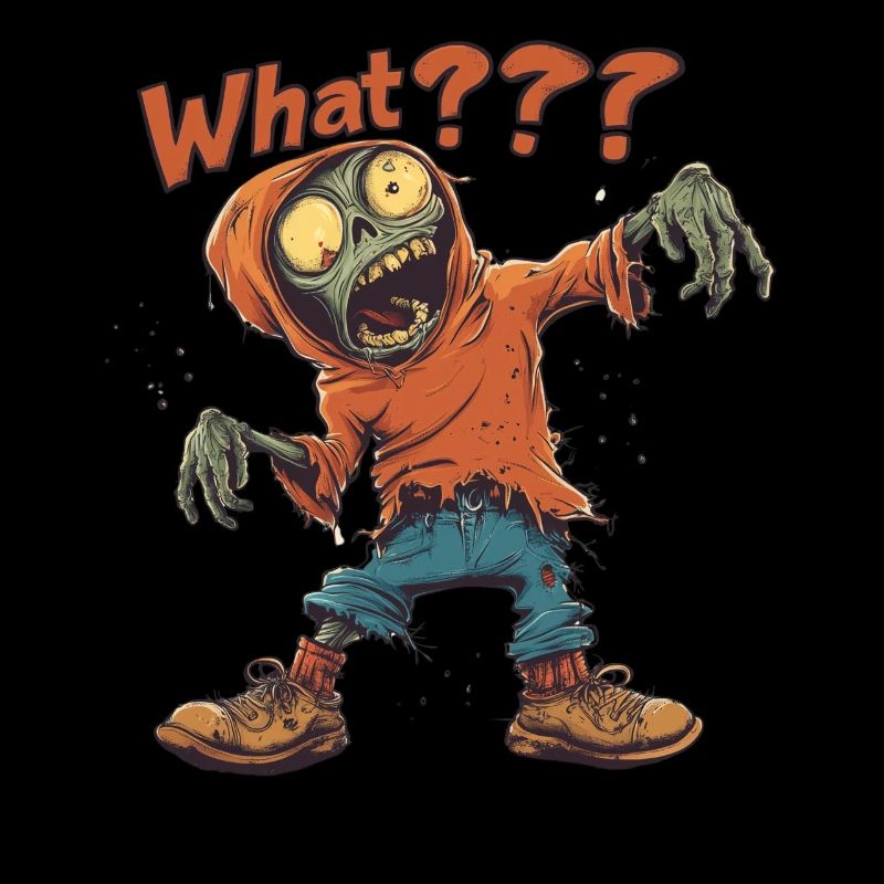 Quoi??? - Design de zombie amusant