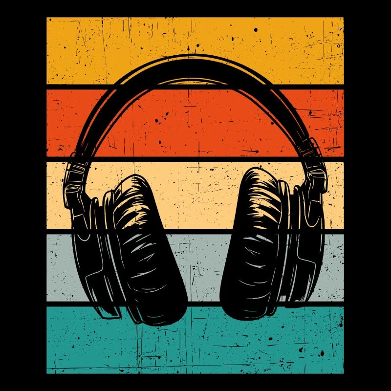 Headphones Retro