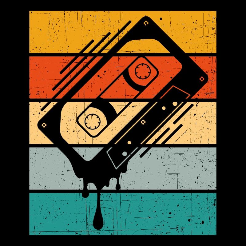 Cassette dégoulinante Retro