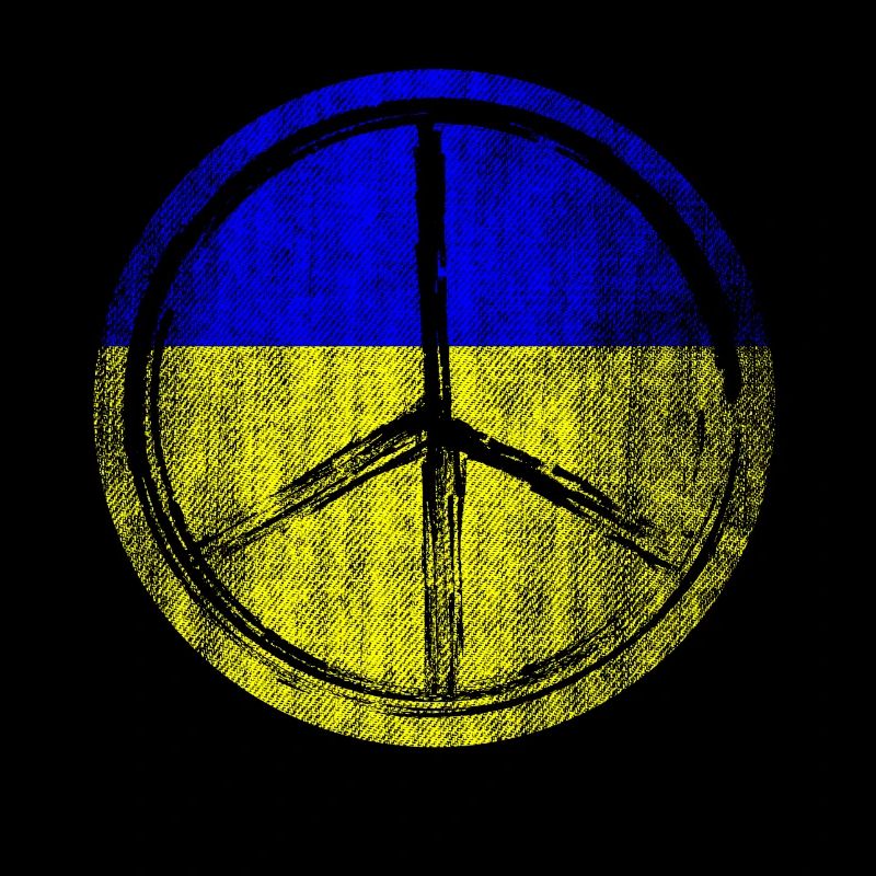 Drapeau Drapeau Signe de la paix Ukraine