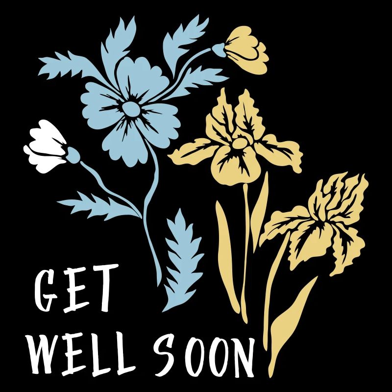 Salutation florale Get Well Soon
