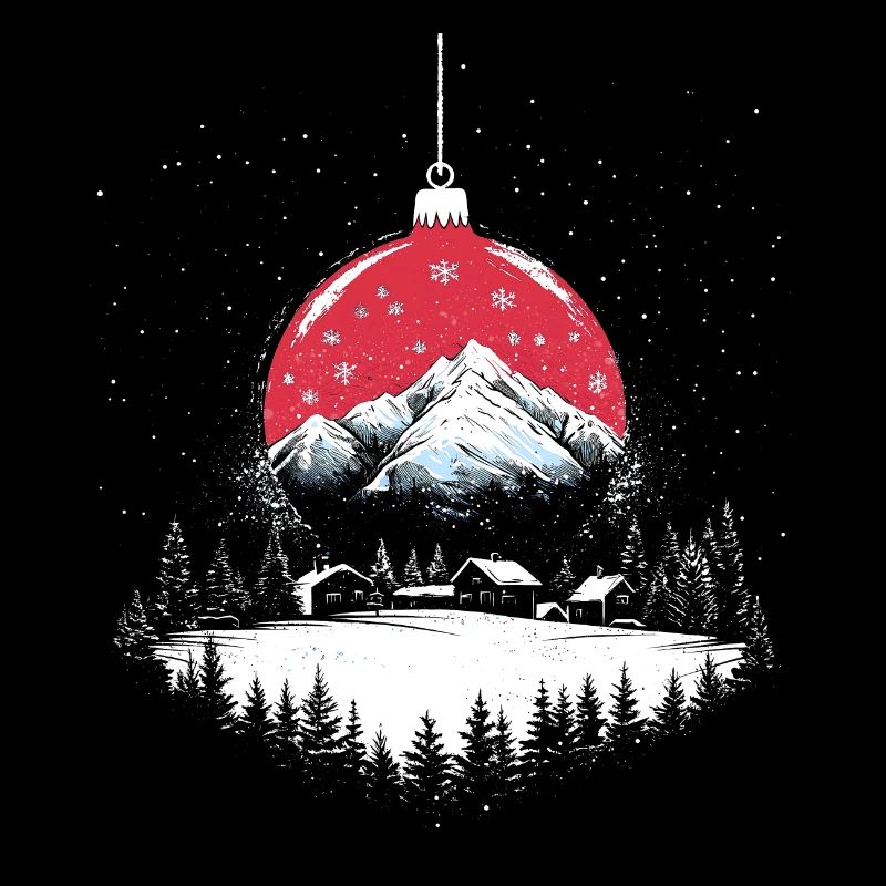 Winterlandschaft in einer Weihnachtskugel