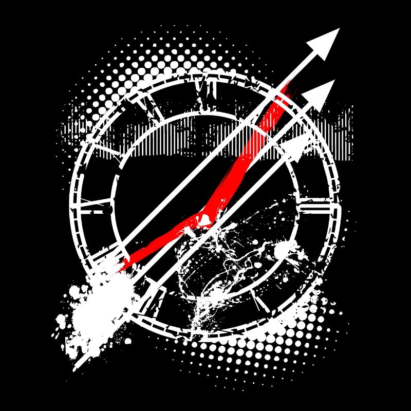 Tattoo Style Clock Face Clock