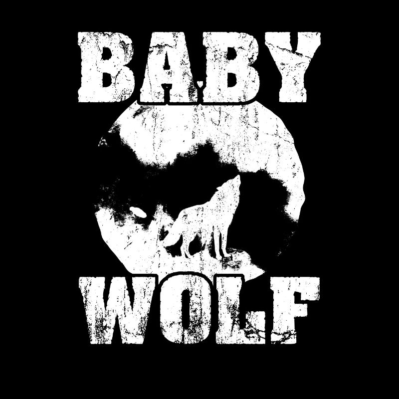 Hurlement de bébé loup Lune