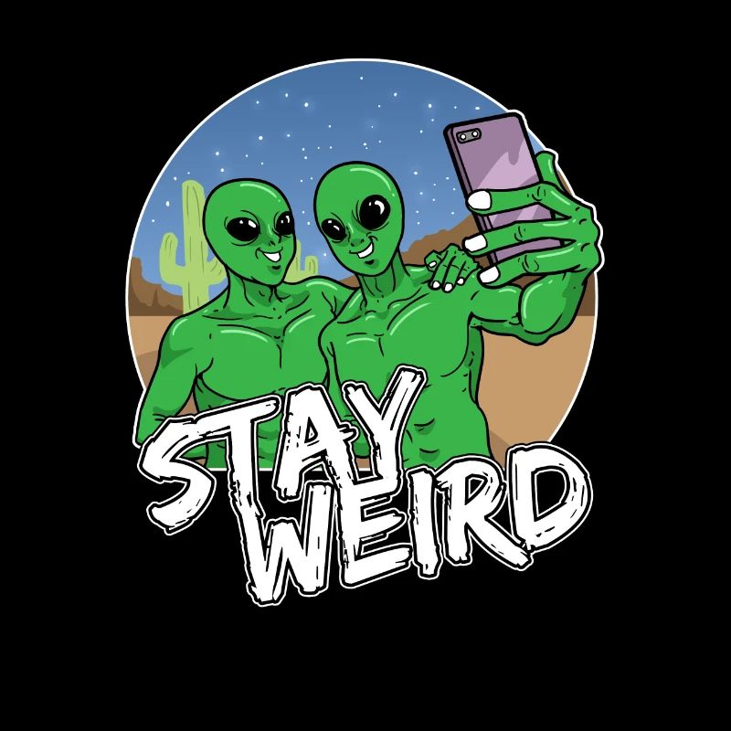 Selfie de téléphone extraterrestre