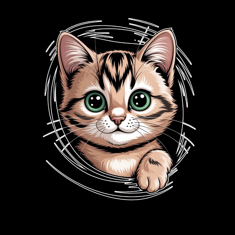 Chat mignon avec de grands yeux