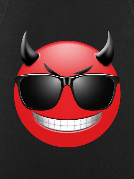 EMOJI duivel met zonnebril grappig ontwerp