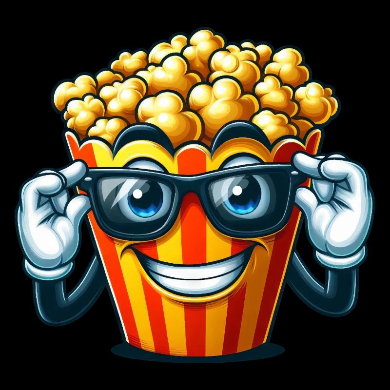 Cool Popcorn Comic Lunettes de soleil Cinéma