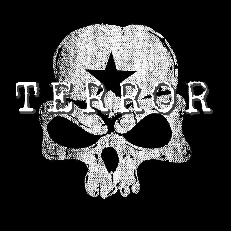 TERROR STAR RED LEFT SKULL