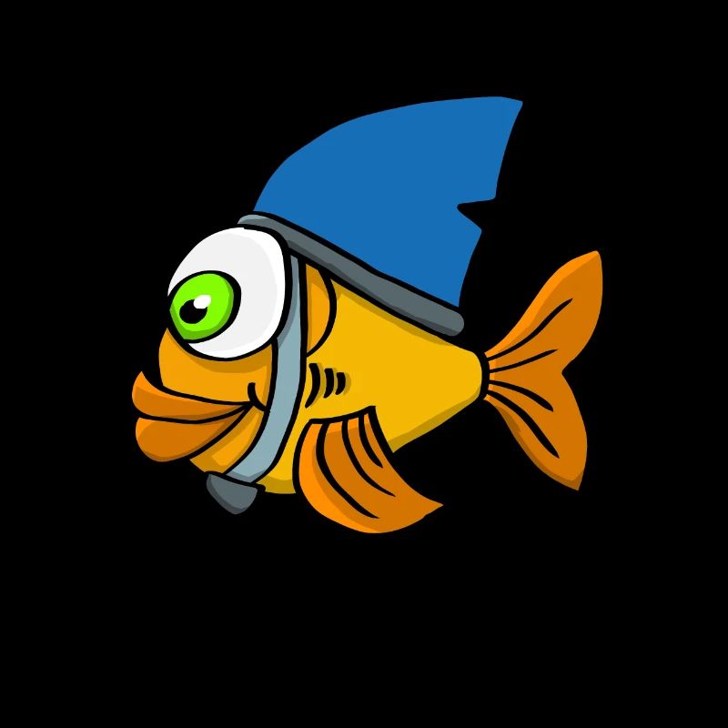 Poisson rouge malin Avec nageoire de requin