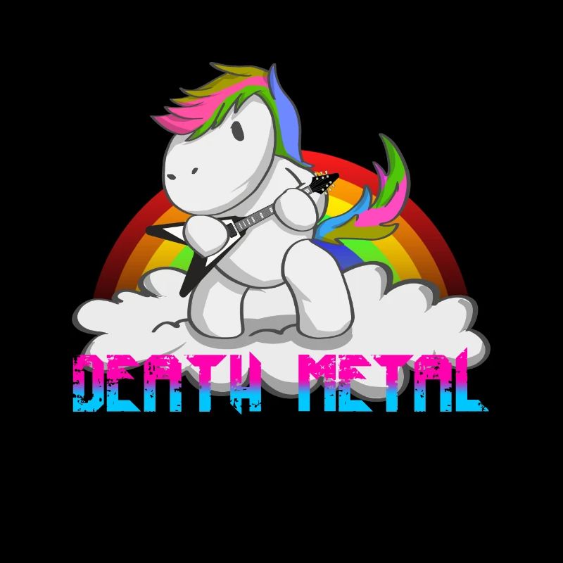 Death Metal Einhorn Regenbogen