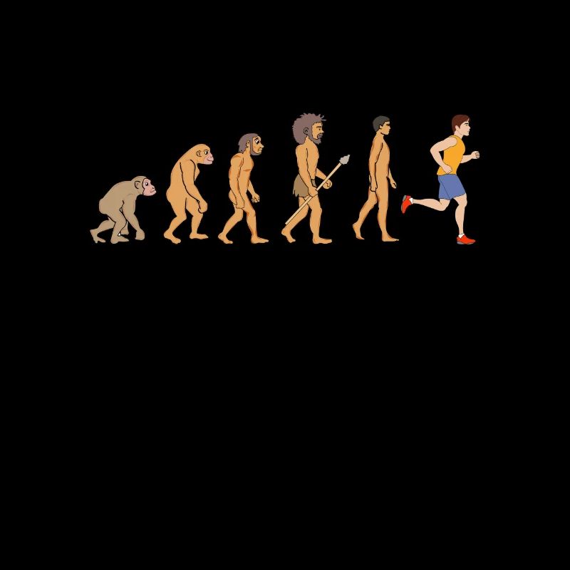Funny Running Evolution Jogging Cardio Runner Gift