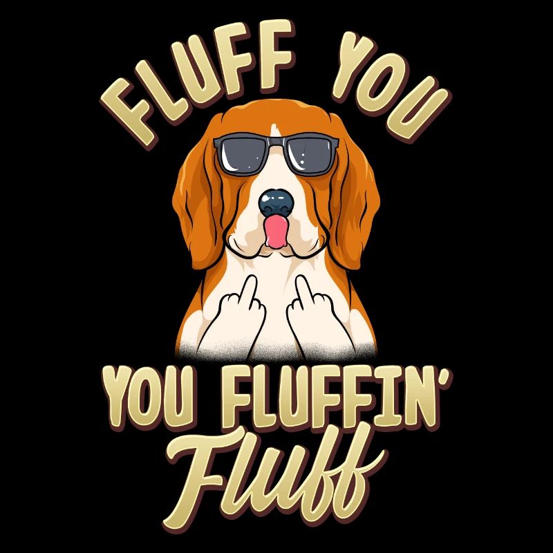 Vilain chien beagle doigt du milieu vous baise