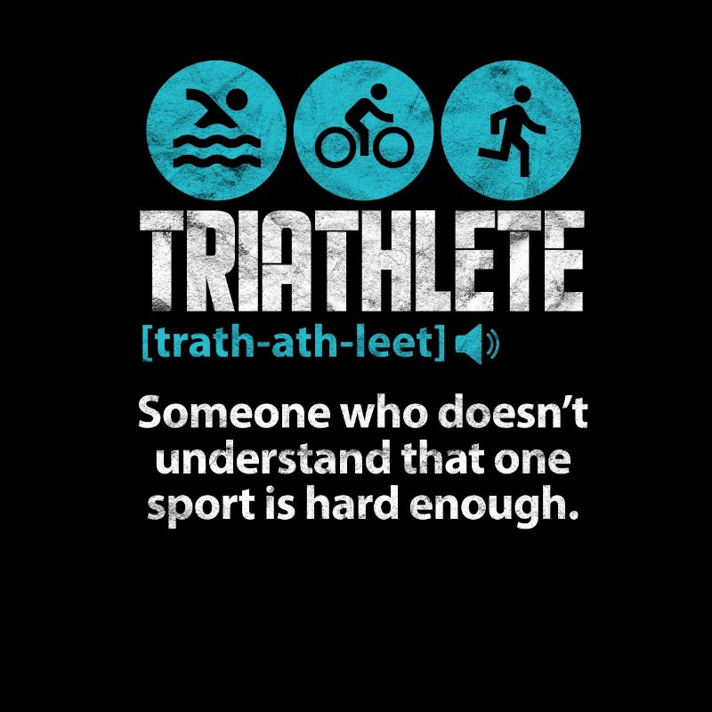 Triathlon triathlète en cours d'exécution cadeau de natation