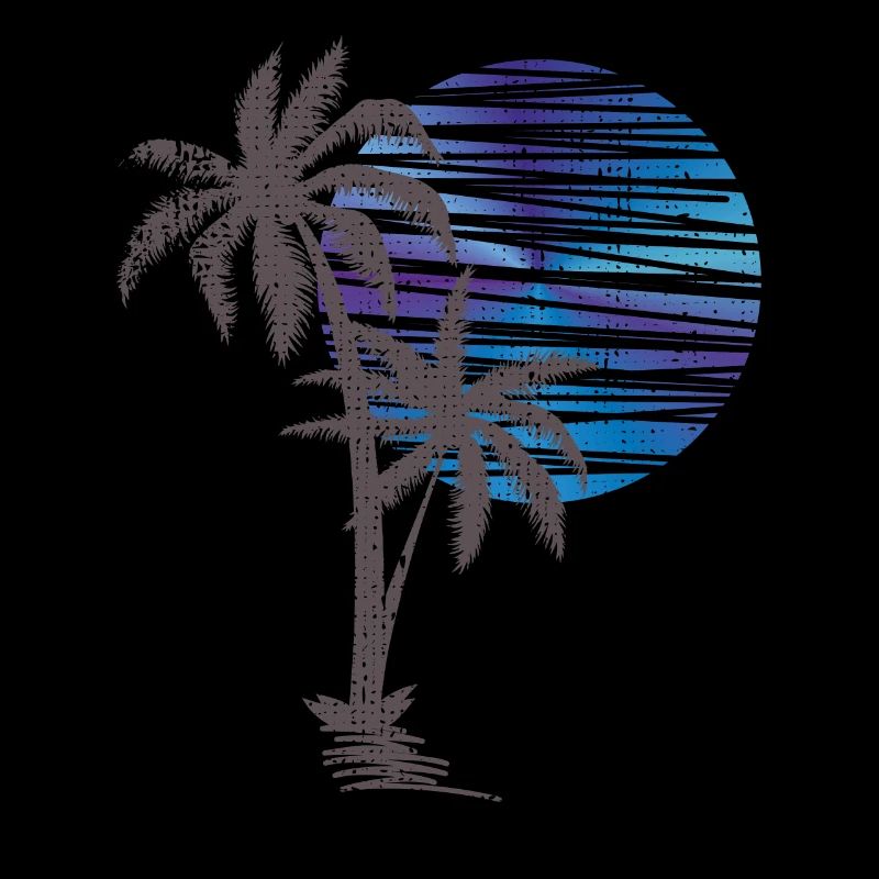 Palmier Sunset Silhouette Surf Lune de miel Surf