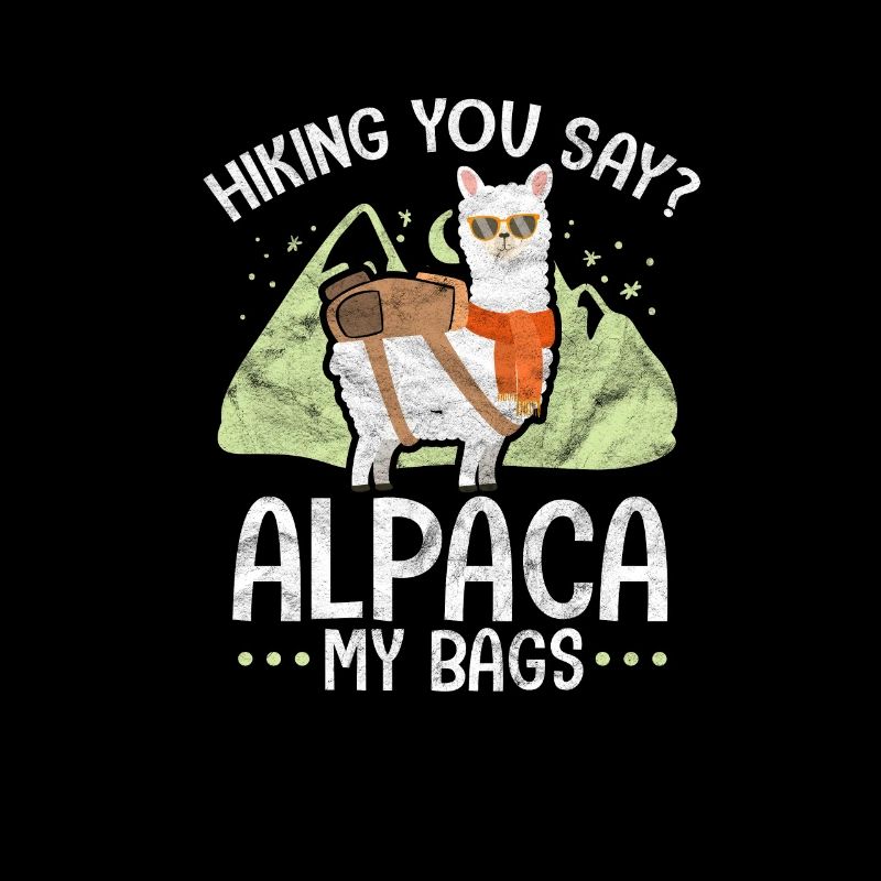 Hiking mountains hike hiker alpaca gift
