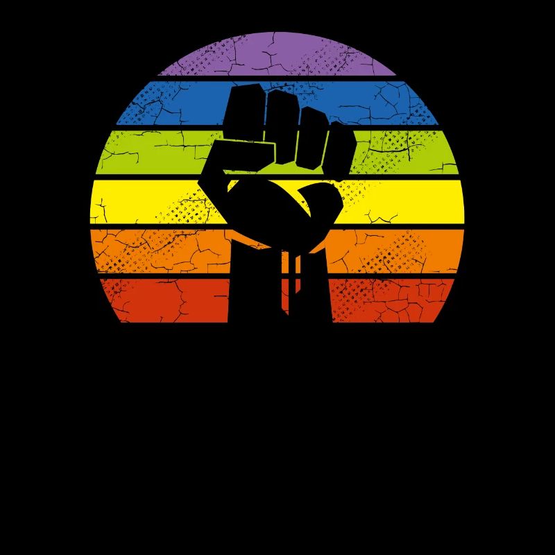 LGBT Pride Flag Faust Retro BLM Vintage Black Lives