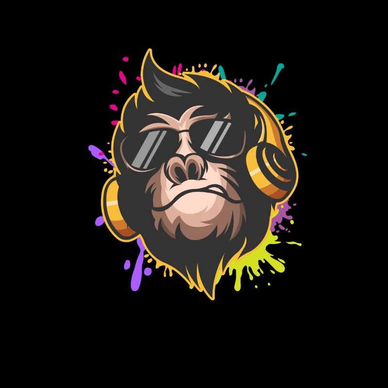 Monkey Music Monkeys Monkey Headphone Cadeau