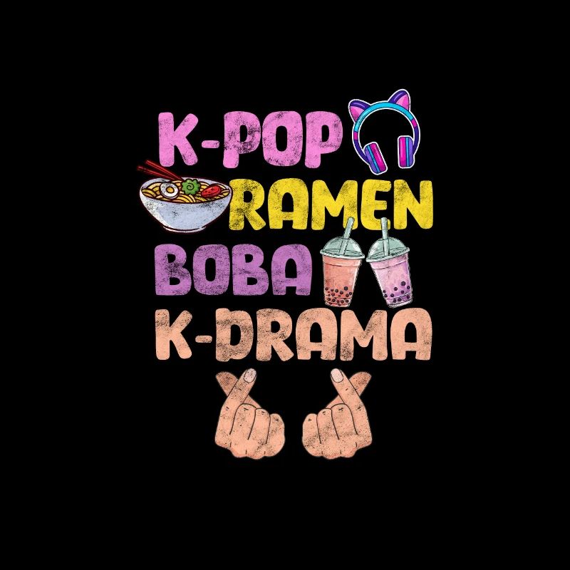 K-Pop Ramen Bubble Tea Koreanisch Musik Geschenk