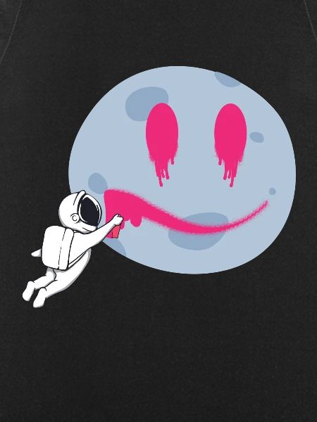 Moon Astronaut Graffiti Space