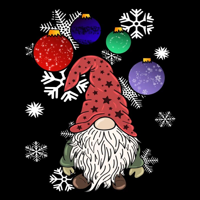 Gnome Weihnachts Wichtel mit Schneeflocken