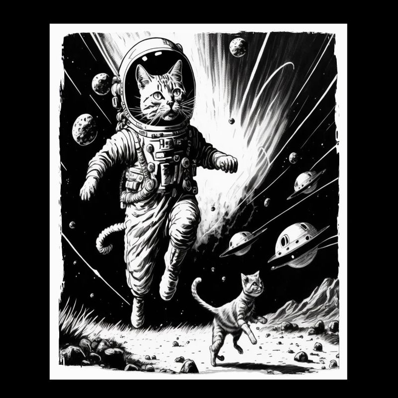 Chaton de chat Space Alien Planet Astronaute