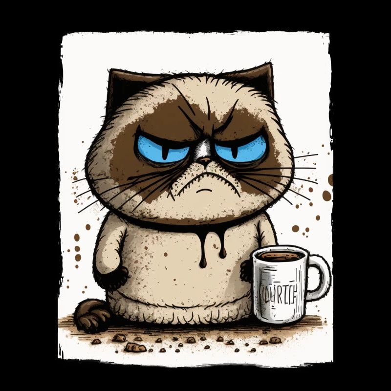 Cat Kitten Coffee Cup Morning Grouch Cocoa