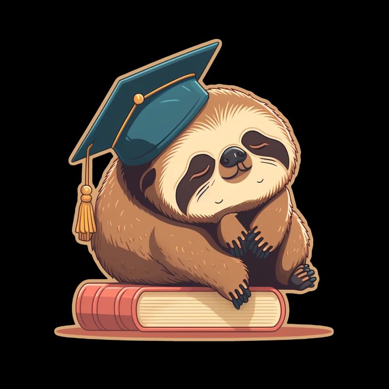 Diplôme Sleeping Sloth Uni Master Bachelor