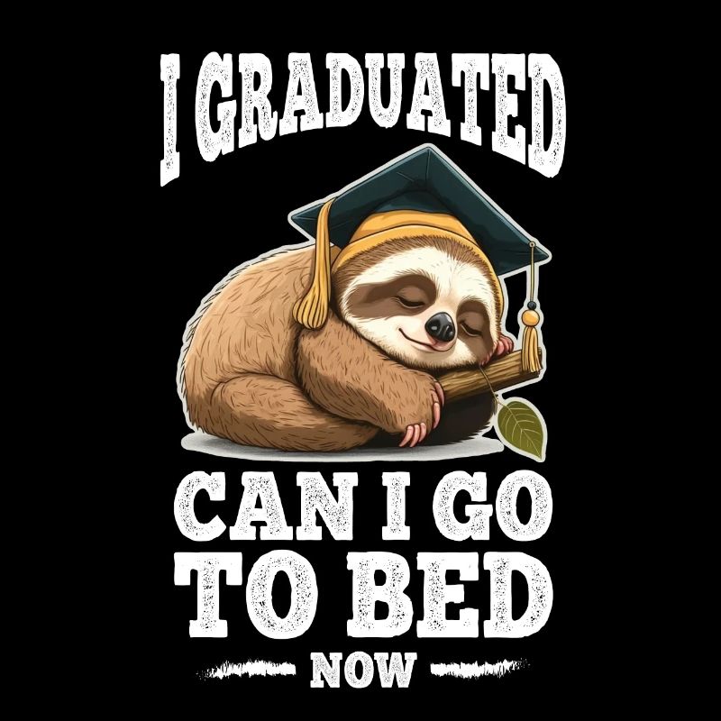 Diplôme Sleeping Sloth Uni Master Bachelor